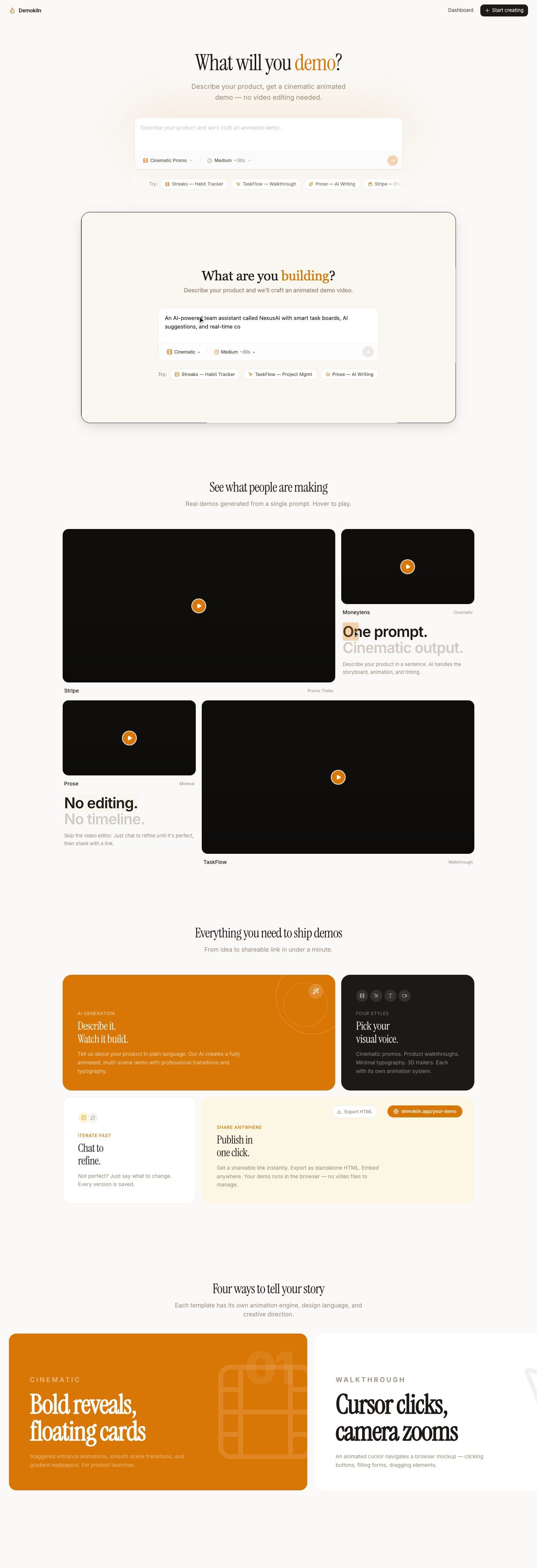 Demokiln home page