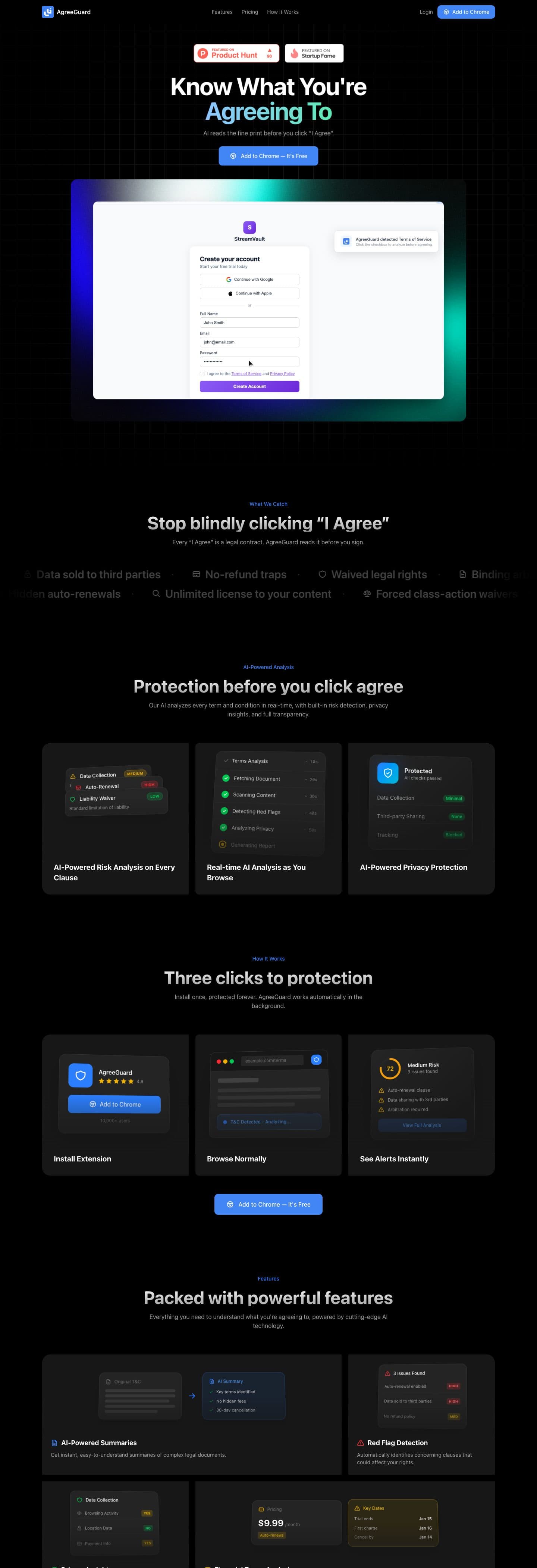 AgreeGuard home page
