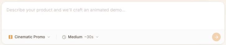 Demokiln: describe your product, with Cinematic Promo and Medium length picked